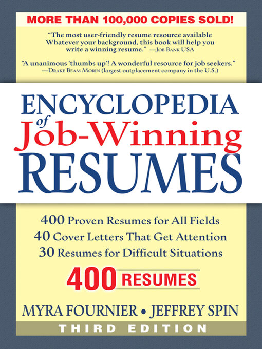 Title details for Encyclopedia of Job Winning Resumes by Myra Fournier - Available